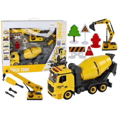 Lean Toys Baufahrzeuge für Abbiegelichter Ton 1:12