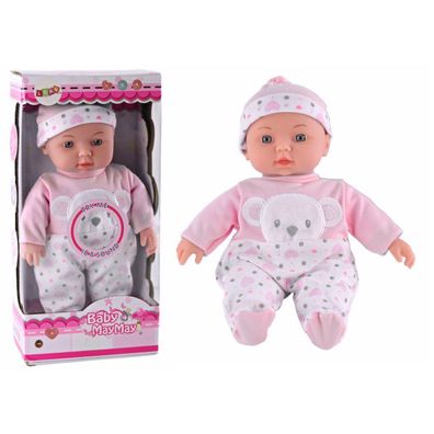 Leantoys Rosa Babypuppen-Schlafanzug mit Teddybärmützengeräuschen
