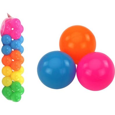 Leantoys Set bunte Bälle Plastikbälle für Schwimmbecken 7 cm 30 Stück