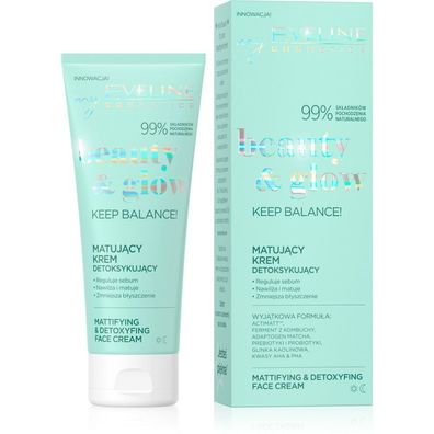 Eveline Beauty & Glow Mattierende Entgiftende Tages & Nachtcreme 75ml