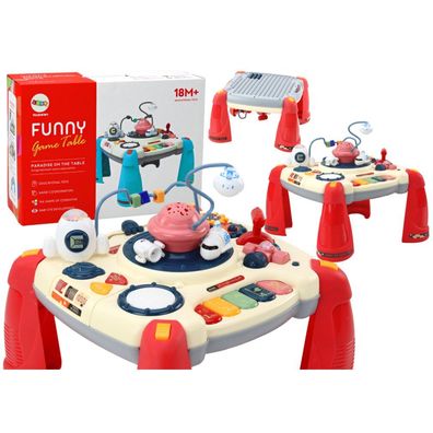 Leantoys Lerntisch interaktives Klavier rot