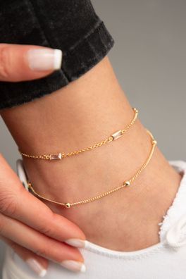 Fußkette Heliophilia Silver Elkslvr7021 Gold