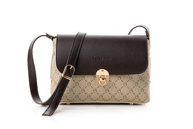 Crossbody Bag Lucky Bees 1278 Cream / Brown 9x17 cm