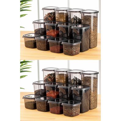 Aufbewahrungsboxen 24-tlg Hermia Concept Bnmpegyas24-51217 Anthracite