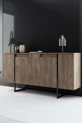 Konsolentisch Skye Decor Luxe Walnut / Black 160x80x35 cm