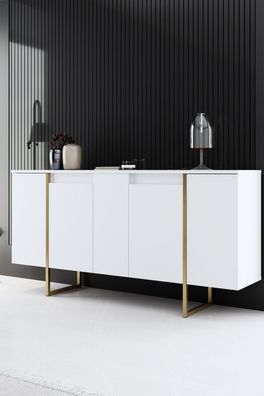 Konsolentisch Skye Decor Luxe White / Gold 160x80x35 cm