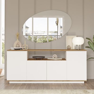 Konsolentisch Skye Decor Fr15-Aw Atlantic Pine / White 180x75x44,5 cm