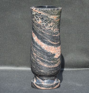 Vase Blumenvase Grabvase Gartenvase Granitvase Friedhofvase aus Granit Aurora