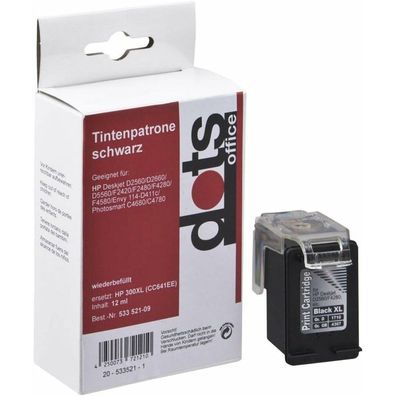 dots schwarz Tintenpatrone ersetzt HP 300XL (CC641EE)