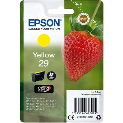 Epson Druckerpatrone Claria Home 29 (C13T29844012) gelb