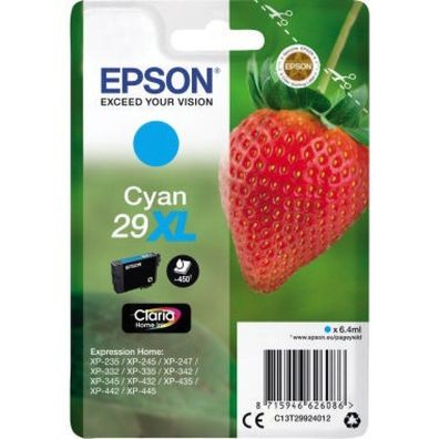Epson Druckerpatrone Claria Home 29XL (C13T29924012) cyan