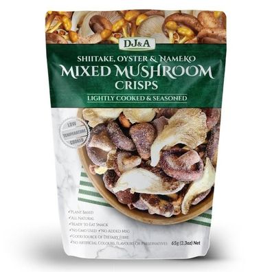 DJ&A Shiitake, Oyster & Nameko Mixed Mushroom Crisps 65 g