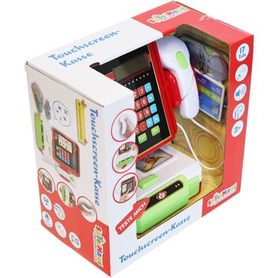 Kinder Touchscreen Kasse Kaufladen Spielzeugkasse mit Scanner Licht Sound