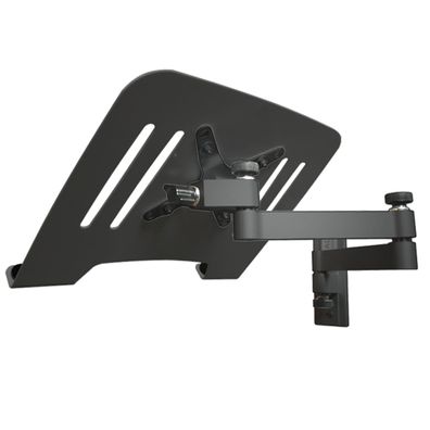 Schwarze Wandhalterung mit schwarzer Ablageplatte für Notebook Laptop Tablet PC