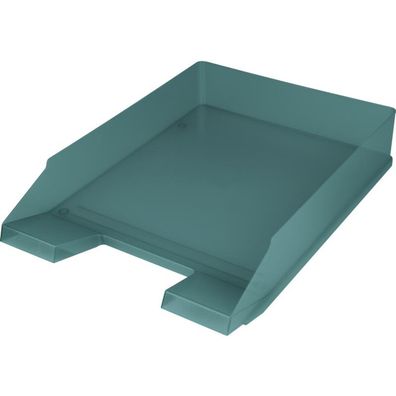 5x Helit Briefablage A4 bis C4 Grau Greifkerbe Dokumente Büro Tischorganizer Box