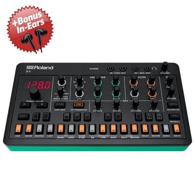 Roland Aira S-1 Tweak Synthesizer + Bonus In-Ear Kopfhörer