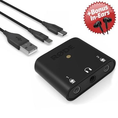 Rode AI-Micro 2-Kanal Audio-Interface + Bonus In-Ear Kopfhörer