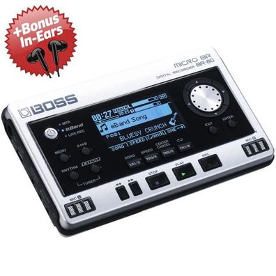 Boss BR-80 Mehrspur-Recorder + Bonus In-Ear Kopfhörer