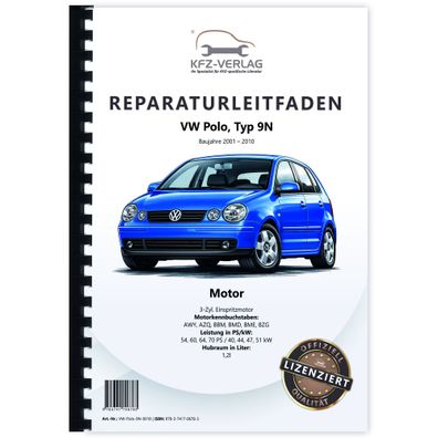 VW Polo 4 Typ 9N (01-10) 3-Zyl. 1,2l Benzinmotor 54-70 PS Reparaturanleitung