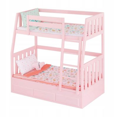 Etagenbett Für Puppen 55 Cm Bettzeug Schmetterlinge Unsere Generation Rosa Shipping