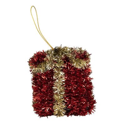 Clayre & Eef Deko-Schleife Geschenk 6x6x6 cm Rot Kunststoff (Gr. 6x6x6 cm)