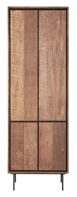 Schrank Metropole aus recyceltem Teakholz, modernes Design, natur, 70 cm breit, Metal