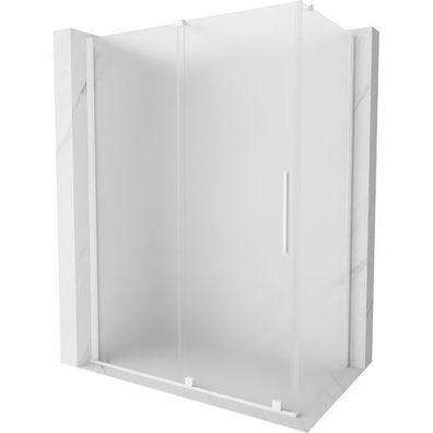 Mexen Velar Duschkabine Schiebetür 160x75 cm Mattglas, Weiß Profil
