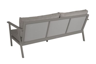 Gartenbank Samvaro 2-Sitzer von Brafab, aus Aluminium und Olefin-Stoff, modern, beige