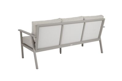 Gartenbank Samvaro 3-Sitzer von Brafab, aus Aluminium mit Olefin-Stoff, modern, beige