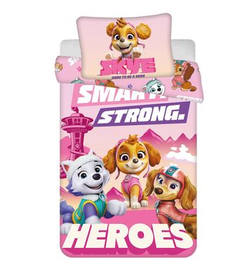 Paw Patrol Bettwäsche-Set für Kinderbett 100x135 cm + 40x60 cm aus 100% Baumwolle