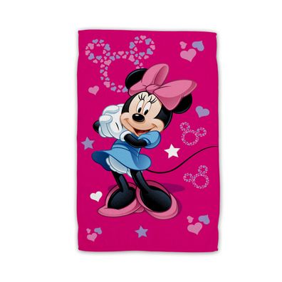 Disney Minnie Mouse Handtuch 100% Baumwolle, 30x50 cm, schnelltrocknend & bedruckt