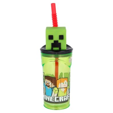 Minecraft Trinkbecher – 3D Kinderbecher & Strohhalmbecher 360?ml