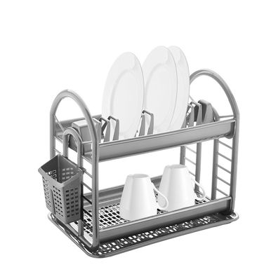 Michelino Abtropfgestell in Grau 46 x 37 x 9 cm - platzsparend & praktisch