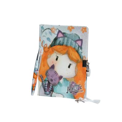 Forever Ninette Tagebuch Set mit Schloss und Stift Geschenkbox 160 Seiten Notizbuch