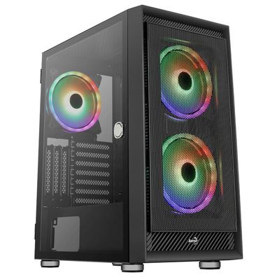 Aerocool ACCM-PB24133.11 Geh AeroCool Midi Graphite black v3 MicroATX/ATX/MiniITX o.N