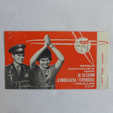 AK Juri Gagarin + Valentina Tereschkowa Kosmonaut in Weltraum UdSSR Rußland