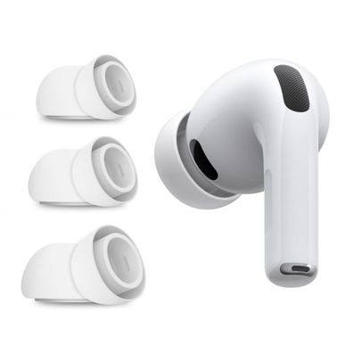 Tech-Protect Silikon-Ohrstöpsel für AirPods Pro 3 S/M/L im 3er-Pack – Weiß