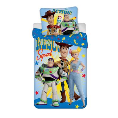 Disney Pixar Toy Story Kinder Bettwäsche Set 140 x 200 cm Baumwolle mit Reißversch