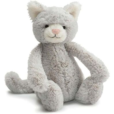 Jellycat Jellycat Bashful Kitten Katze Grau Plüschtier Kuscheltier Stofftier 21 cm