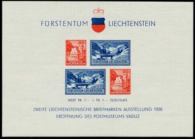 Liechtenstein BLOCK Kleinbogen Block 2 postfrisch X7EF34E