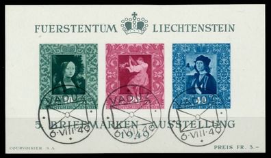 Liechtenstein BLOCK Kleinbogen Block 5 gestempelt X6A8ECA