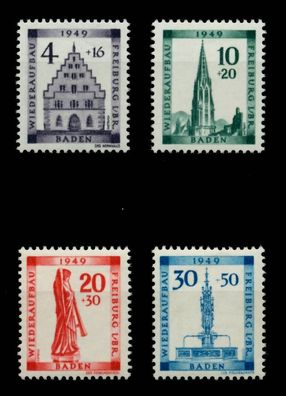 FRANZ. ZONE BADEN Nr 38A-41A postfrisch X6B9722