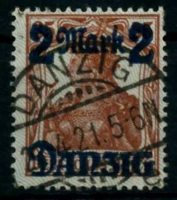 DANZIG 1920 Nr 28II zentrisch gestempelt gepr. X6BBD62