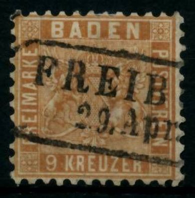 BADEN Ausgaben VON 1860 - 1862 Nr 15b zentrisch gestempelt X6BBF8E