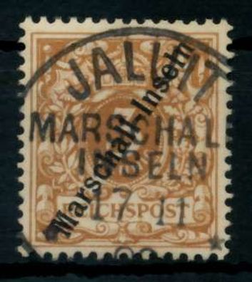 Marshall INSELN DT. KOL. Nr 1Ia ATTEST zentrisch gestempelt X6CDEA2