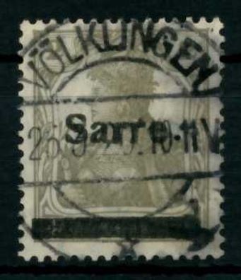 Saargebiet Germania Nr 1II zentrisch gestempelt ATTEST X6D3A96