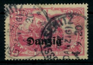 DANZIG 1920 Nr 12c zentrisch gestempelt ATTEST X6E630A