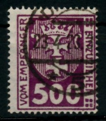 DANZIG Portomarken Nr 19Y gestempelt gepr. X6E65E6