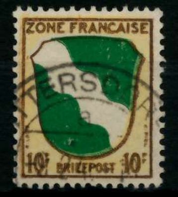FRANZ. ZONE ALLG. AUSG. Nr 5 gestempelt gepr. X707E22