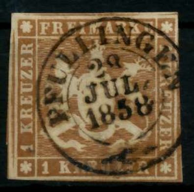 Württemberg Ausgabe VON 1857 Nr 6c-PFULLINGEN Z X7137E6